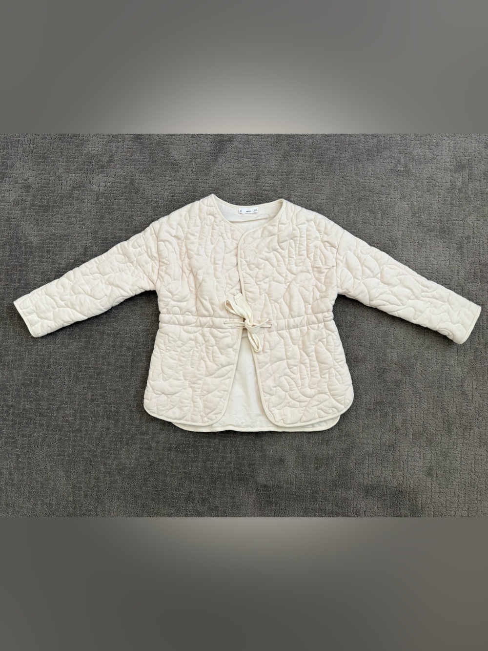 Like new Mango Cream Quilted Jacket, Size S